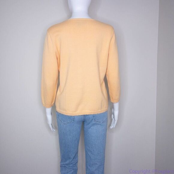 Lauren Ralph Lauren light yellow cardigan sweater, size Petite Small - Picture 14 of 16
